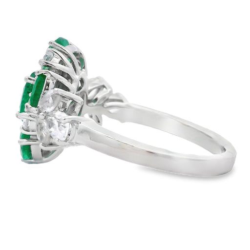 Bids.com 2.98ct Emerald Zircon Ring Sterling Silver Rings