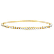 Bids.com 1.00ct Diamond Bangle Bracelet 14KT Yellow Gold Bracelets
