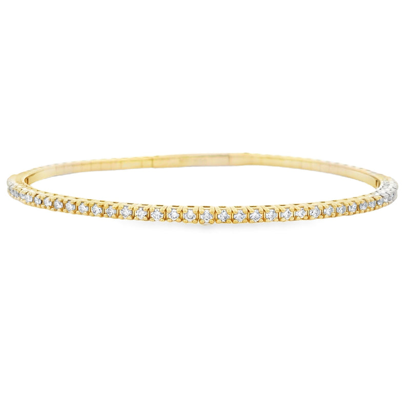 Bids.com 1.00ct Diamond Bangle Bracelet 14KT Yellow Gold Bracelets