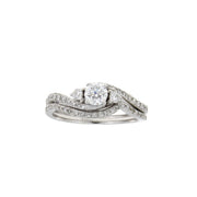 Bids.com .70ct Diamond Engagement Ring Set 14KT White Gold Rings