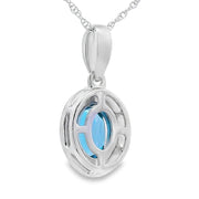 Bids.com London Blue Topaz Fashion Pendants 10KT White Gold Pendants