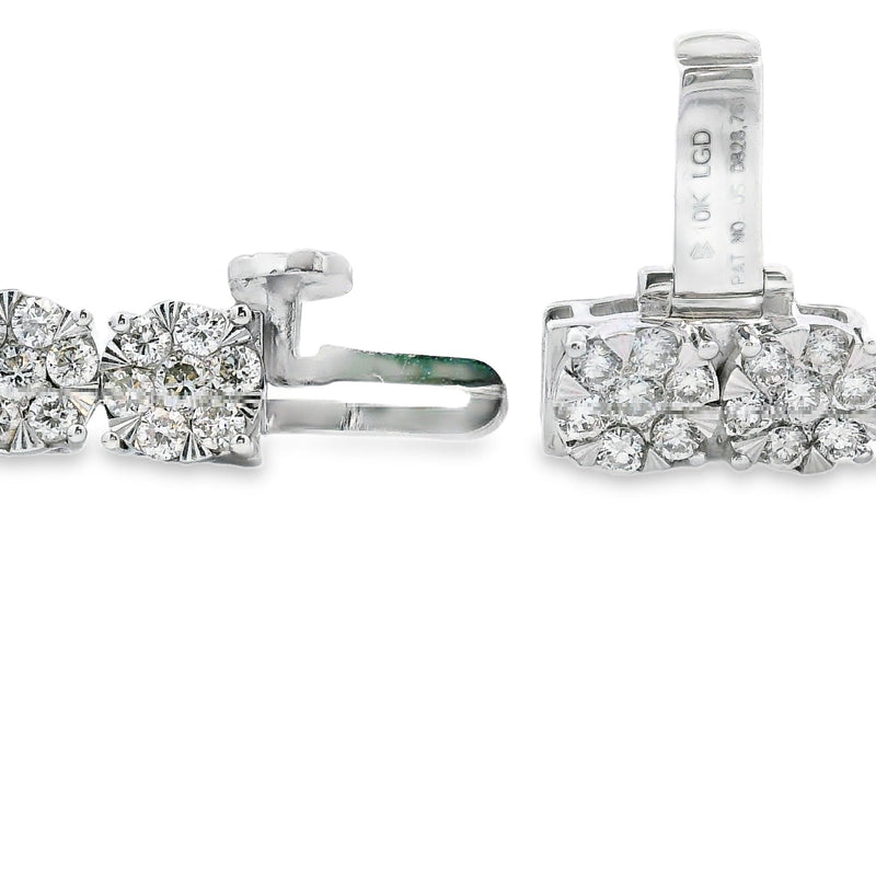 Bids.com Lab Grown Diamond Tennis Bracelet 10KT White Gold Bracelets White Smoke 7