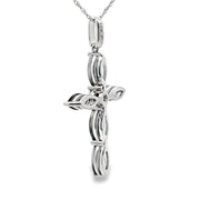 Bids.com 1.73ct Sapphire Cross Religious Pendant 10KT White Gold Pendants