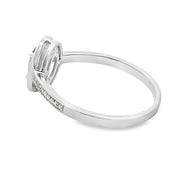 Bids.com .63ct London Blue Topaz Diamond Ring 10KT White Gold Rings