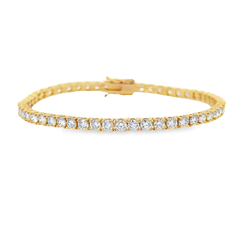 Bids.com 5.50ct Diamond Tennis Bracelet 18KT Yellow Gold Bracelets