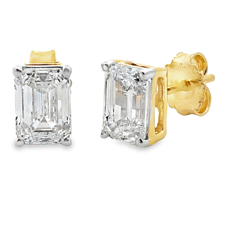 Bids.com 2.00ct Lab Grown Diamond Stud Earrings 14KT Yellow Gold Earrings