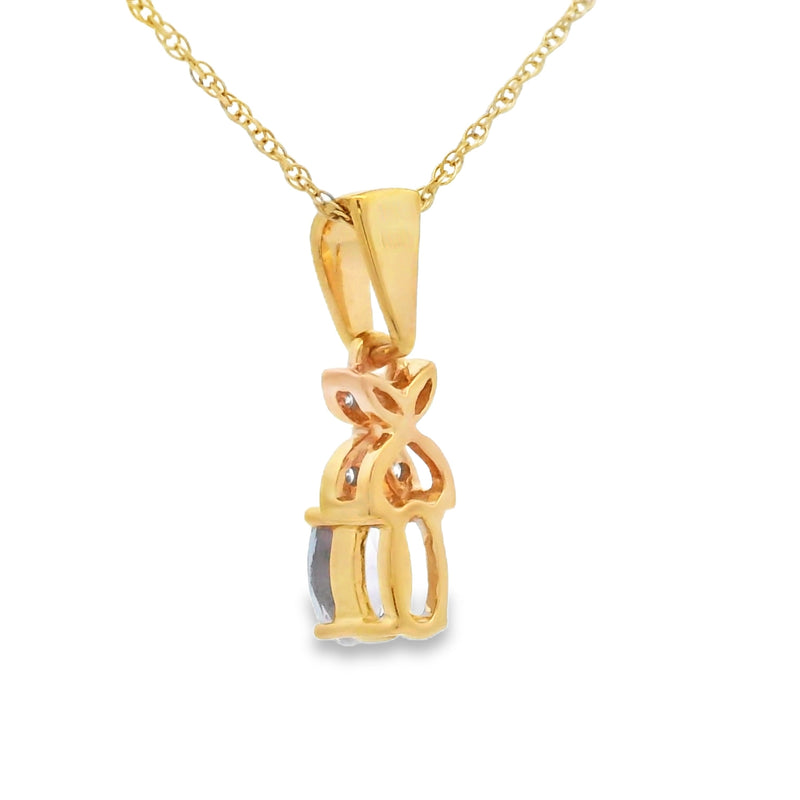 Bids.com Tanzanite Diamond Fashion Pendants 10KT Yellow Gold Pendants