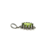 Bids.com .96ct Peridot Diamond Fashion Pendants 10KT White Gold Pendants