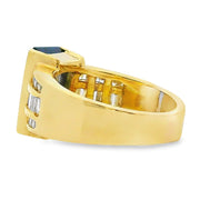 Bids.com .80ct Tanzanite Diamond Ring 18KT Yellow Gold Rings