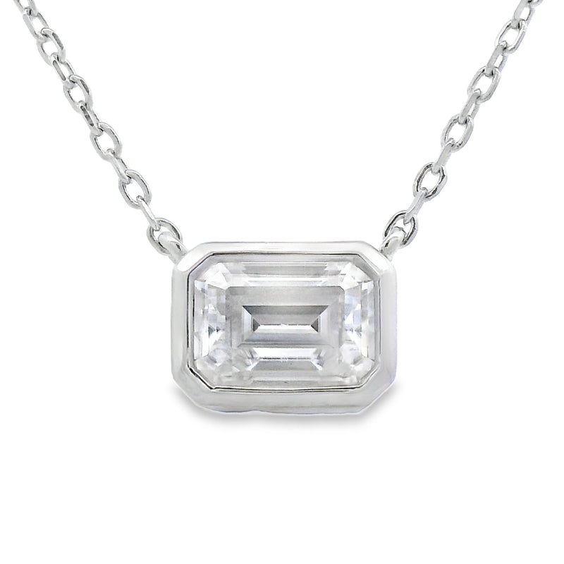 Bids.com .85ct Moissanite Pendant Sterling Silver Pendants