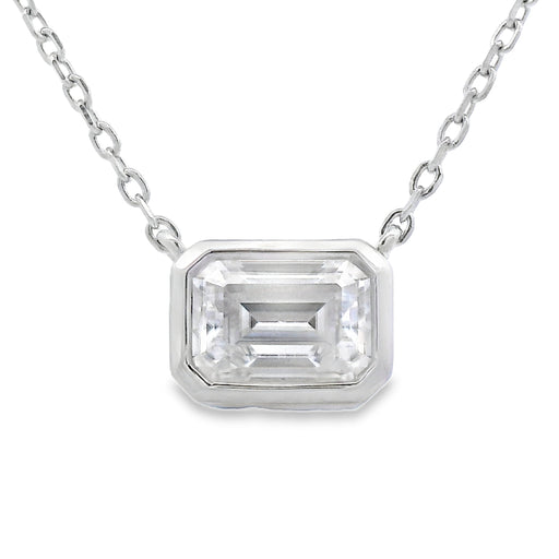 Bids.com .85ct Moissanite Pendant Sterling Silver Pendants