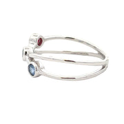 Bids.com .31ct Sapphire Ruby Ring 14KT White Gold Rings