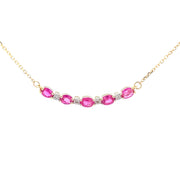 Bids.com .73ct Ruby Diamond Fashion Pendants 10KT Yellow Gold Pendants