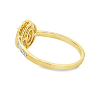 Bids.com .62ct Garnet Diamond Ring 10KT Yellow Gold Rings