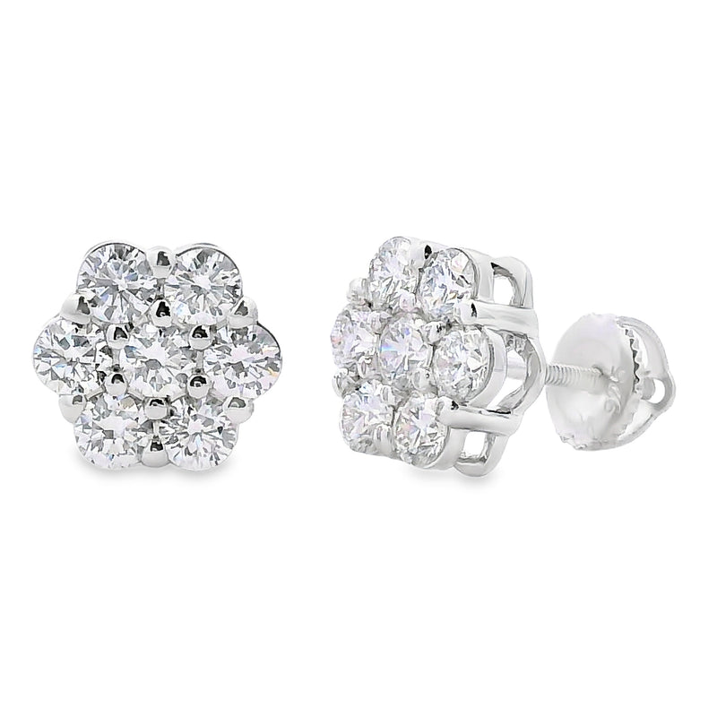 Bids.com 1.87ct Lab Grown Diamond Earrings Sterling Silver Earrings
