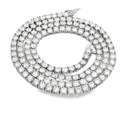 Bids.com 15.14ct Moissanite Tennis Necklace Sterling Silver Pendants