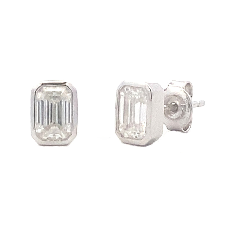 Bids.com .85ct Moissanite Stud Earrings Sterling Silver Earrings