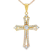 Bids.com Topaz Cross Religious Pendant Sterling Silver Pendants
