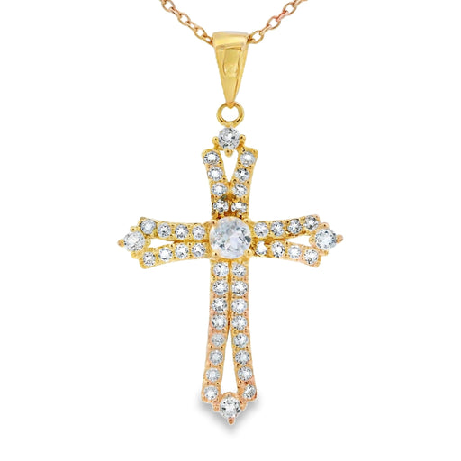 Bids.com Topaz Cross Religious Pendant Sterling Silver Pendants