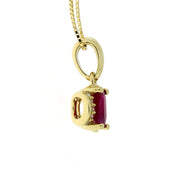 Bids.com .63ct Ruby Diamond Fashion Pendants 14KT Yellow Gold Pendants