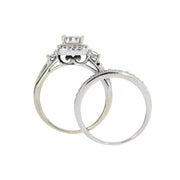 Bids.com 1.00ct Diamond Engagement Ring Set 10KT White Gold Rings