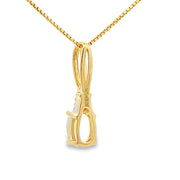 Bids.com .02ct Opal Diamond Fashion Pendants 10KT Yellow Gold Pendants