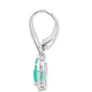 Bids.com Chalcedony Diamond Dangle Earrings 10KT White Gold Earrings