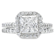 Bids.com Cubic Zirconia CZ SS Bridal Sterling Silver Rings