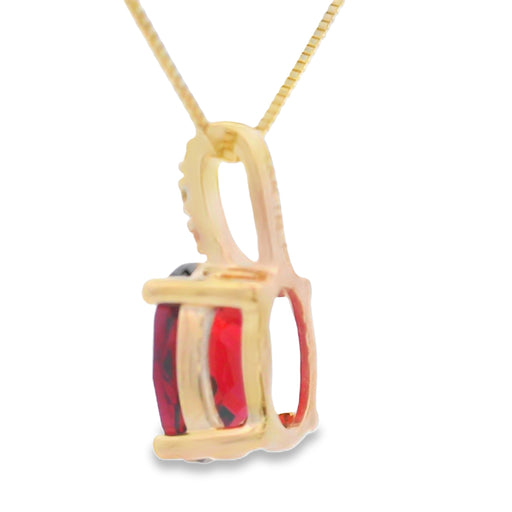 Bids.com 1.34ct Garnet Diamond Fashion Pendants 10KT Yellow Gold Pendants