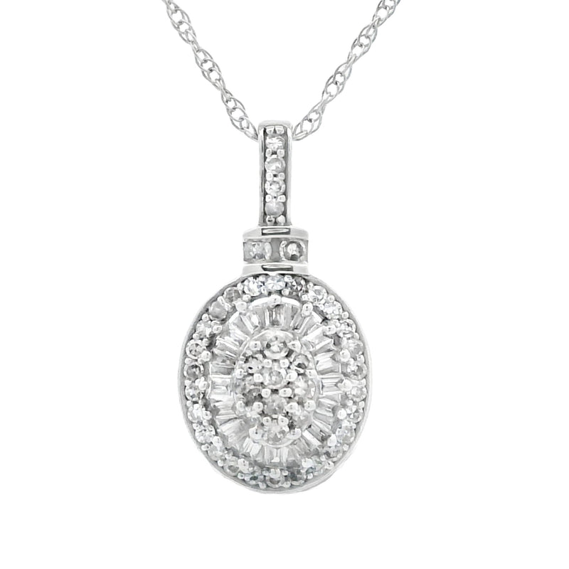 Bids.com .25ct Diamond Fashion Pendants 10KT White Gold Pendants