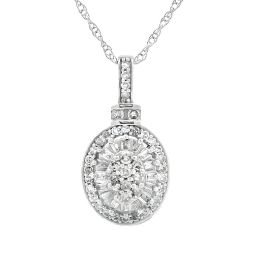 Bids.com .25ct Diamond Fashion Pendants 10KT White Gold Pendants