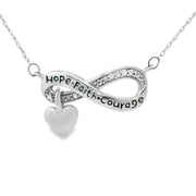 Bids.com .04ct Diamond Cross Religious Pendant Sterling Silver Pendants