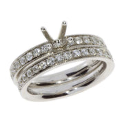 Bids.com Diamond Semi Mount Engagement Ring 14KT White Gold Rings