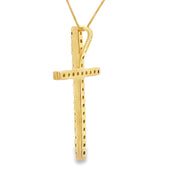 Bids.com .38ct Diamond Cross Religious Pendant 14KT Yellow Gold Pendants