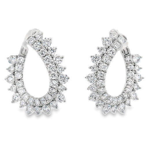 Bids.com 1.50ct Lab Grown Diamond Hoop Earrings 14KT White Gold Earrings