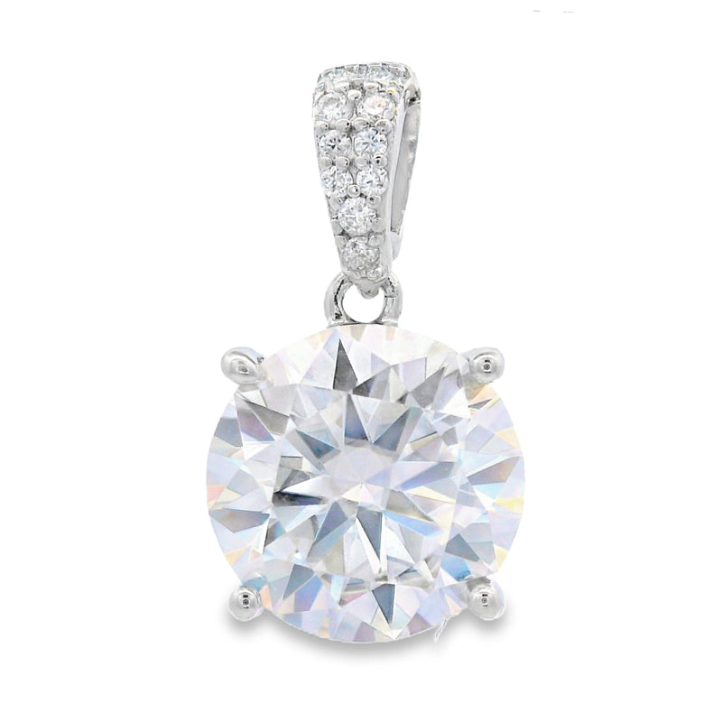 Bids.com 4.00ct Moissanite Pendant Sterling Silver Pendants