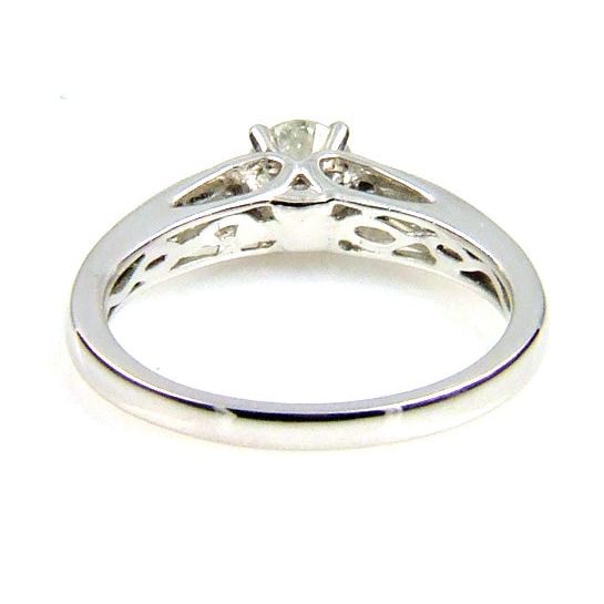 Bids.com .50ct Diamond Eng Only 14KT White Gold Rings