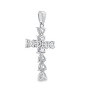 Bids.com Moissanite Cross Religious Pendant Sterling Silver Pendants