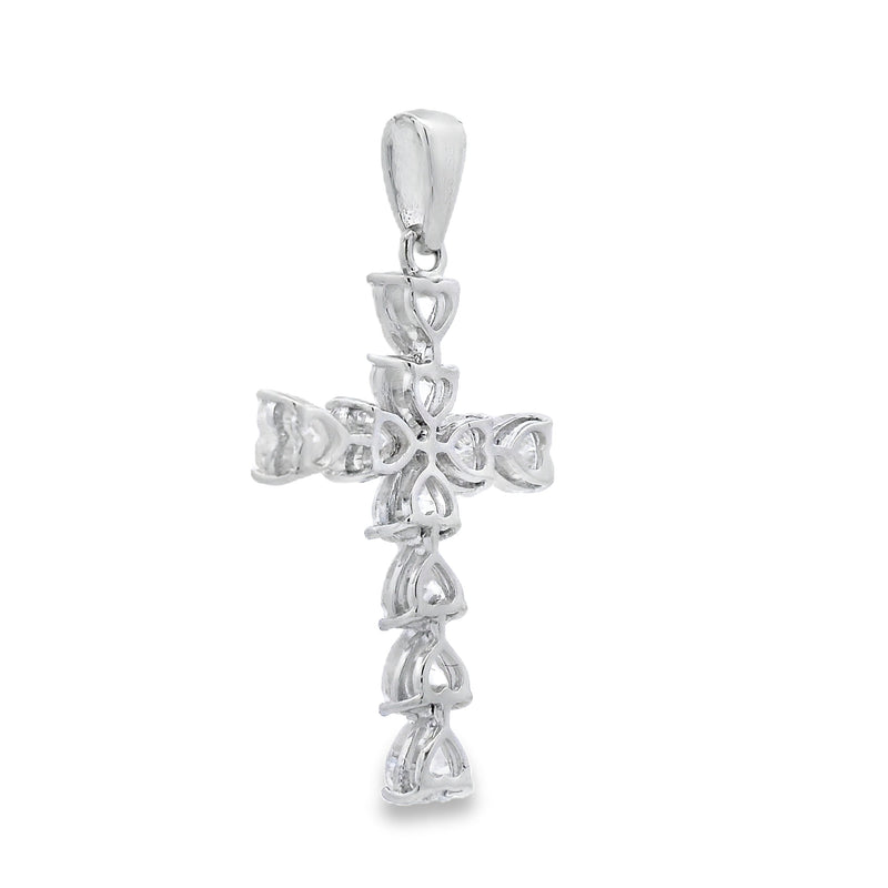 Bids.com Moissanite Cross Religious Pendant Sterling Silver Pendants