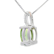 Bids.com 1.34ct Peridot Diamond Fashion Pendants 10KT White Gold Pendants