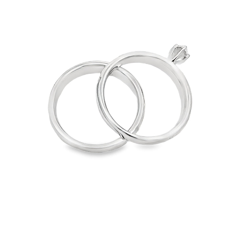 Bids.com Diamond Engagement Ring Set Sterling Silver 14KT Gold Rings
