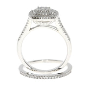 Bids.com Cubic Zirconium CZ SS Bridal Sterling Silver Rings