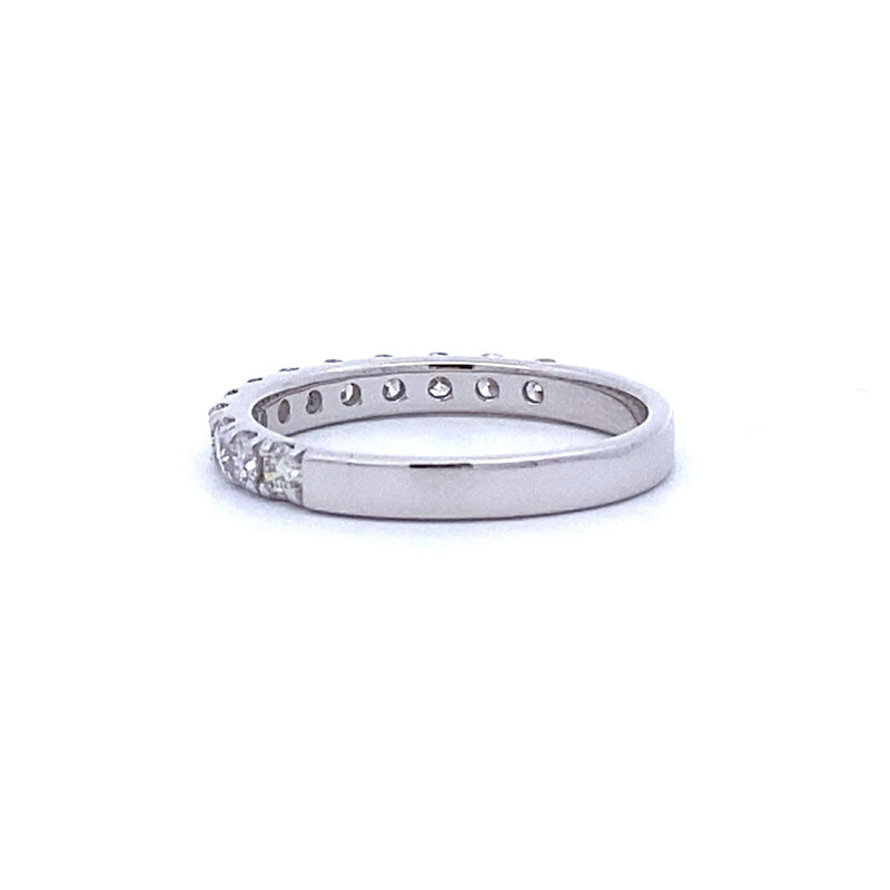 Bids.com .75ct Diamond Wedding Band Ring 14KT White Gold Rings