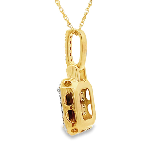 Bids.com 1.31ct Garnet Diamond Fashion Pendants 10KT Yellow Gold Pendants