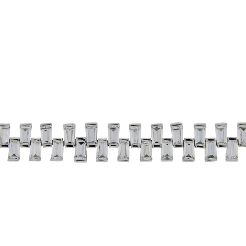 Bids.com Cubic Zirconium Tennis Bracelet Sterling Silver Bracelets