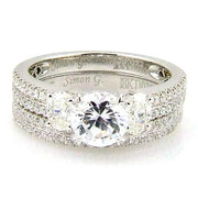 Bids.com 1.05ct Engagement Ring Set 18KT White Gold Rings