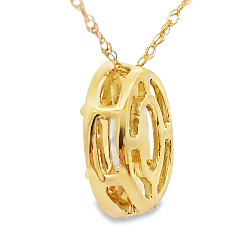 Bids.com Mystic Fire Topaz Fashion Pendants 10KT Yellow Gold Pendants
