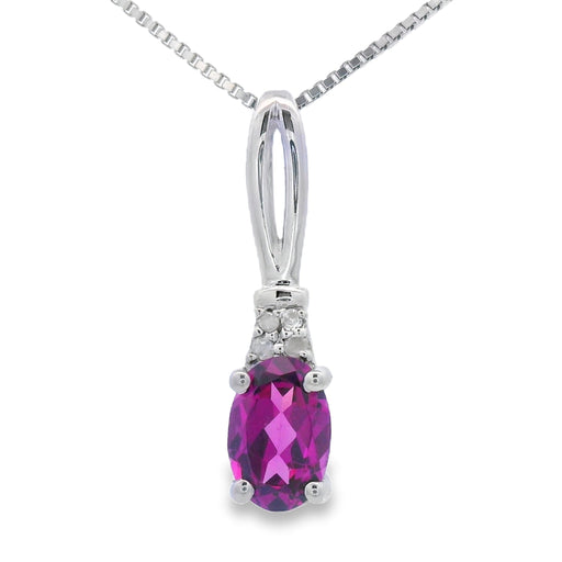 Bids.com .40ct Rhodolite Garnet Fashion Pendants 10KT White Gold Pendants