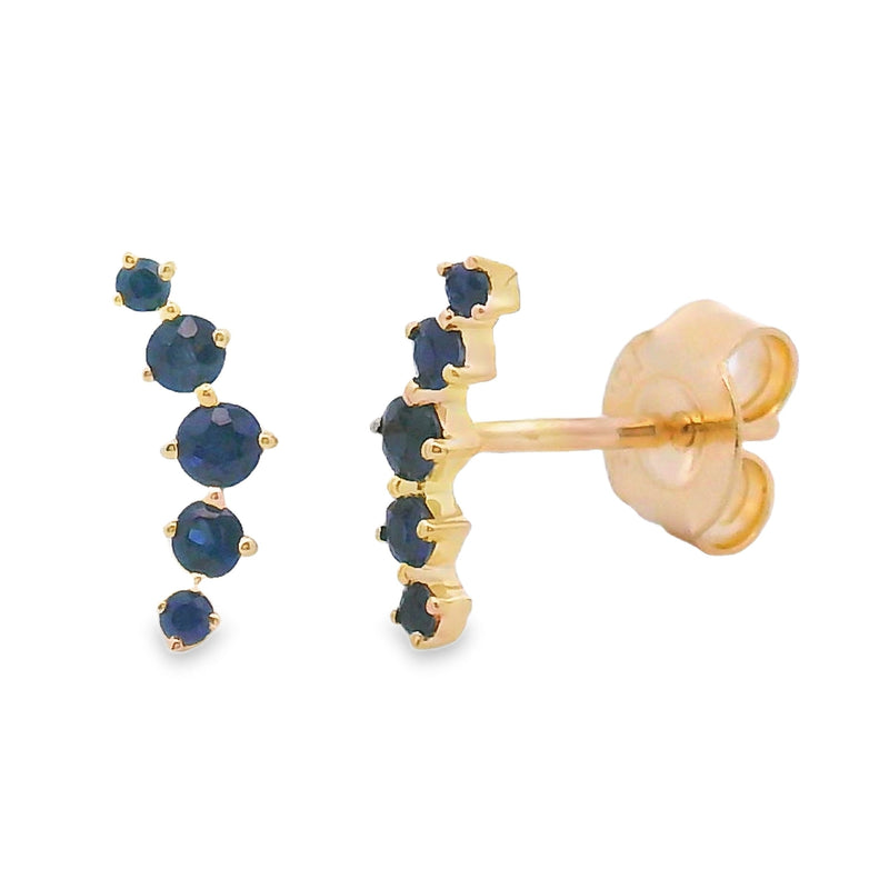 Bids.com .24ct Sapphire Earrings 14KT Yellow Gold Earrings