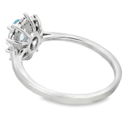 Bids.com .43ct Aquamarine Diamond Ring 10KT White Gold Rings